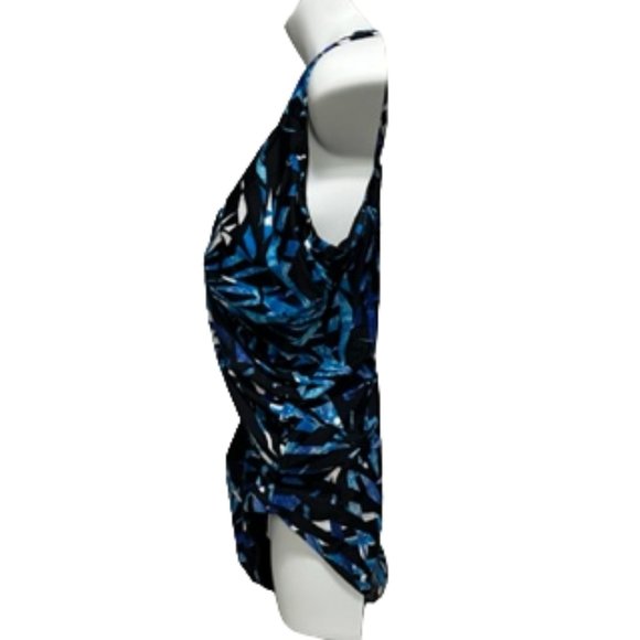 SWIMSUITS FOR ALL Sarong Front One-Piece Swimsuit NWT Size 22 - Picture 6 of 14